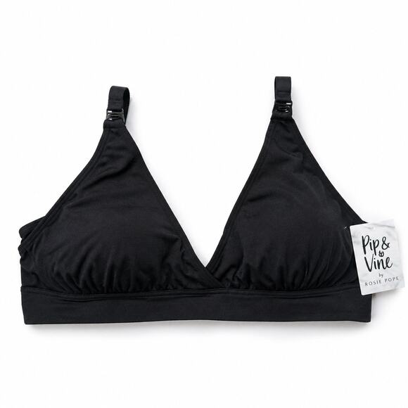 Pip & Vine by Rosie Pope Other - Pip & Vine By Rosie Pope Sleep Maternity Nursing Bra Black Sz S Removable Pads